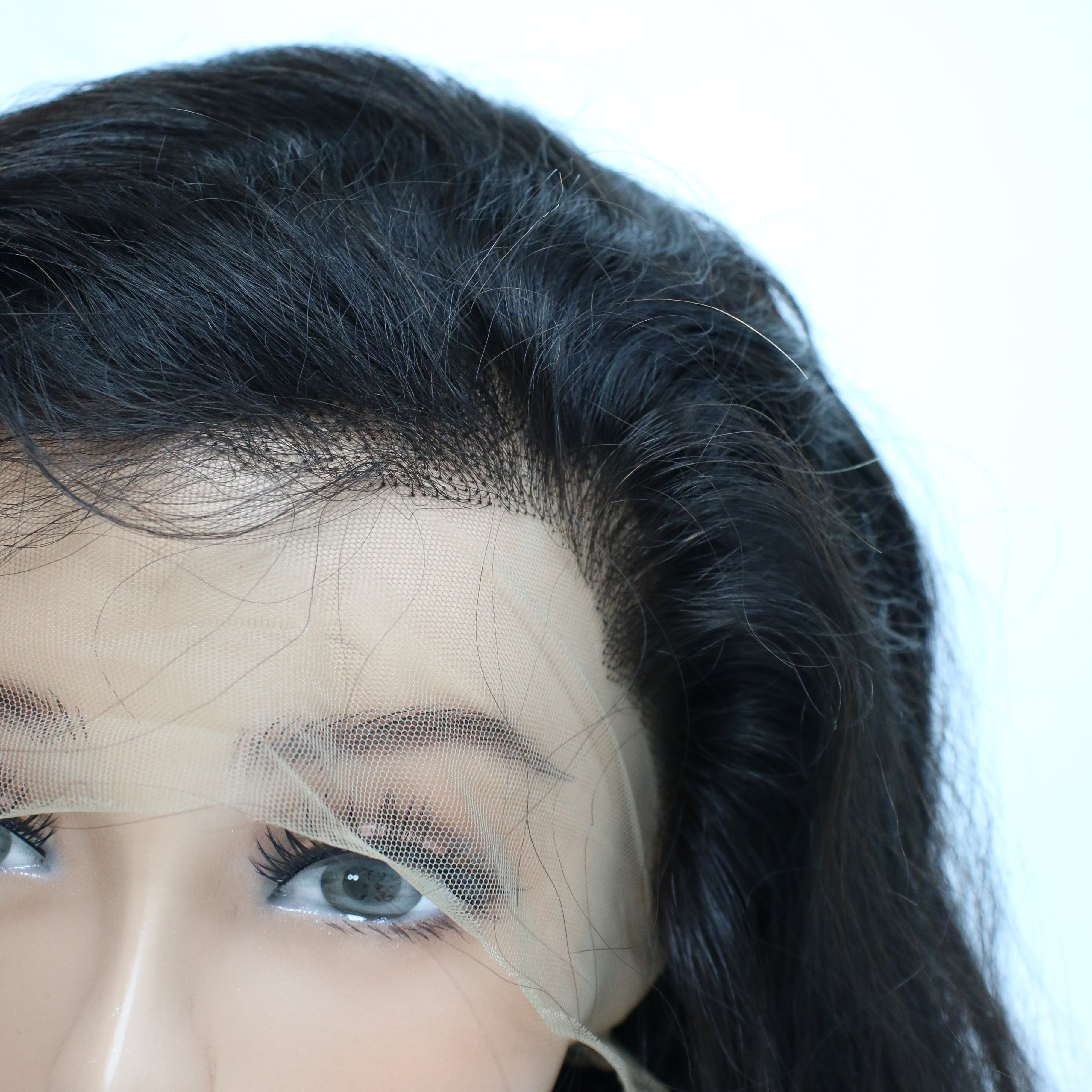 Wholesale High Quality Vietnamese Raw Hair 13x4 Human Hair Wigs Natural Wave 18 Inch Black Color