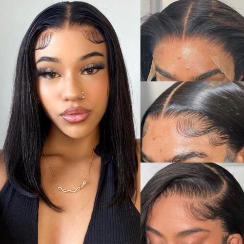 Short Bob Wig Human Hair 4x4 Straight Bob Wigs Human Hair For Black Women Pre Plucked Glueless Human Hair Wigs