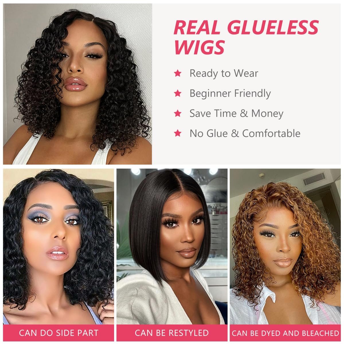 natural human hair wigs wholesale human hair wear and go kinky short bob nature black used hair extensions & wigs