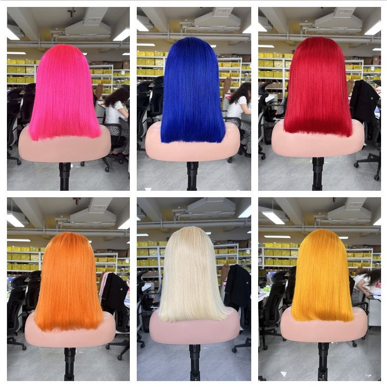 Hot Selling Brazilian Afro kinky Curly Hair Short Human Hair Wig Kinky Curl Bob Wigs Human Hair Lace Front For Black Women
