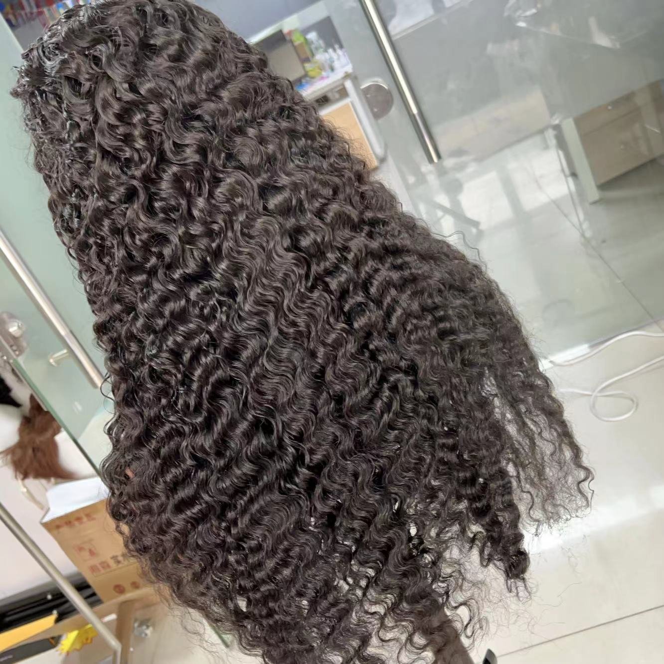 HD lace BURMESE CURL Raw Vietnamese Hair Frontal Cuticle Aligned Human Hair Wigs and bundles Wholesale human hairFactory