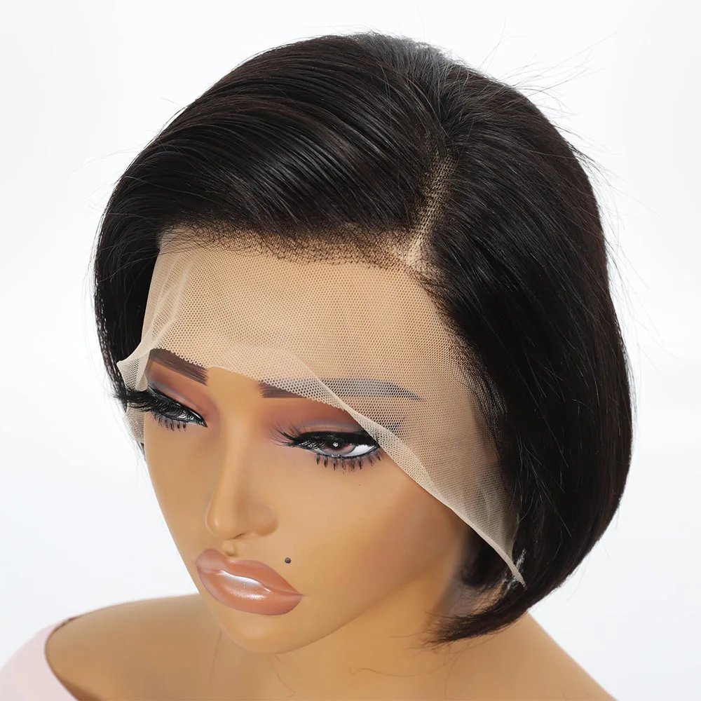 Short Human Hair Wigs Bob Wig 13x4 Lace Frontal Wigs For Women Pixie Cut Perruque Cheveux Humain