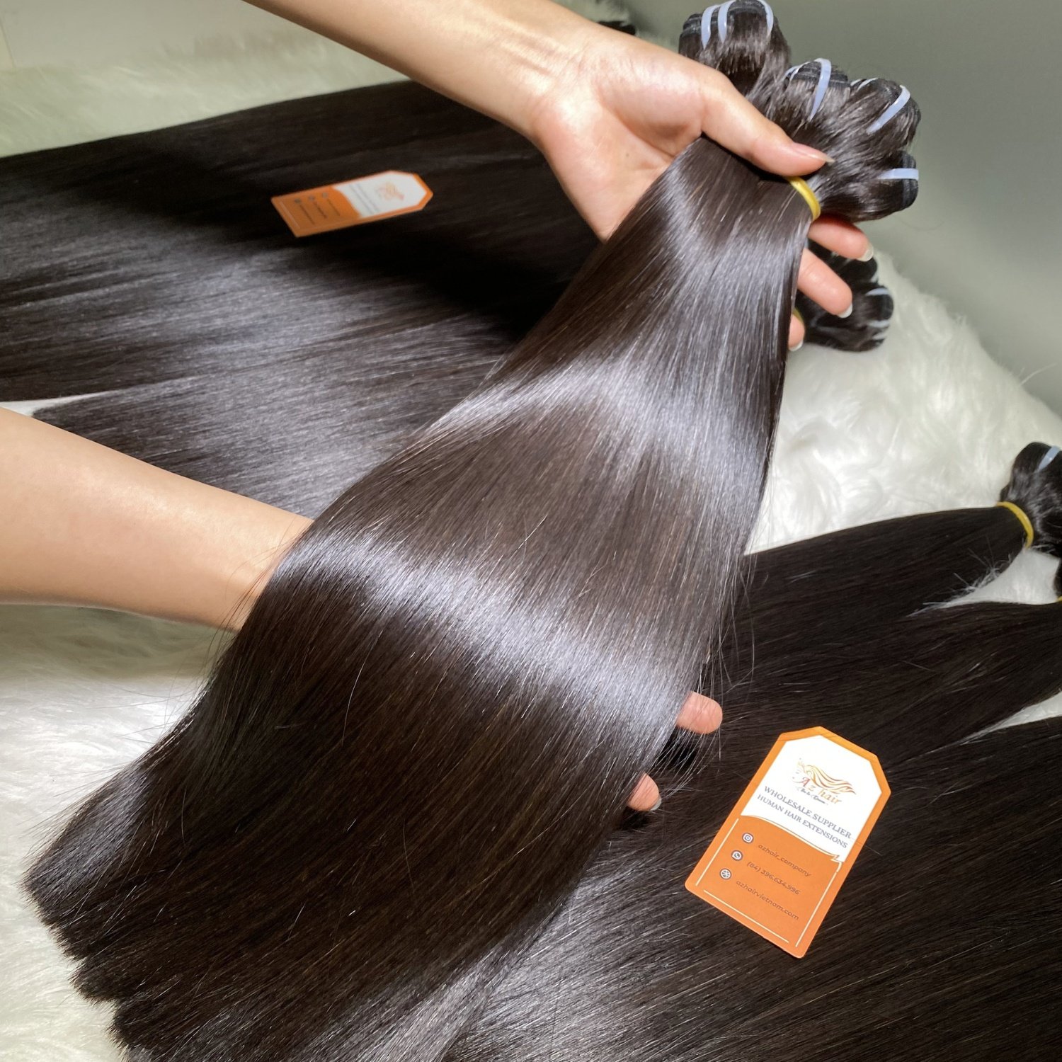 Wholesale Price Natural Color Human Hair Bundles Weft Hair Extensions From Vietnamese Hair Vendor Silky Smooth