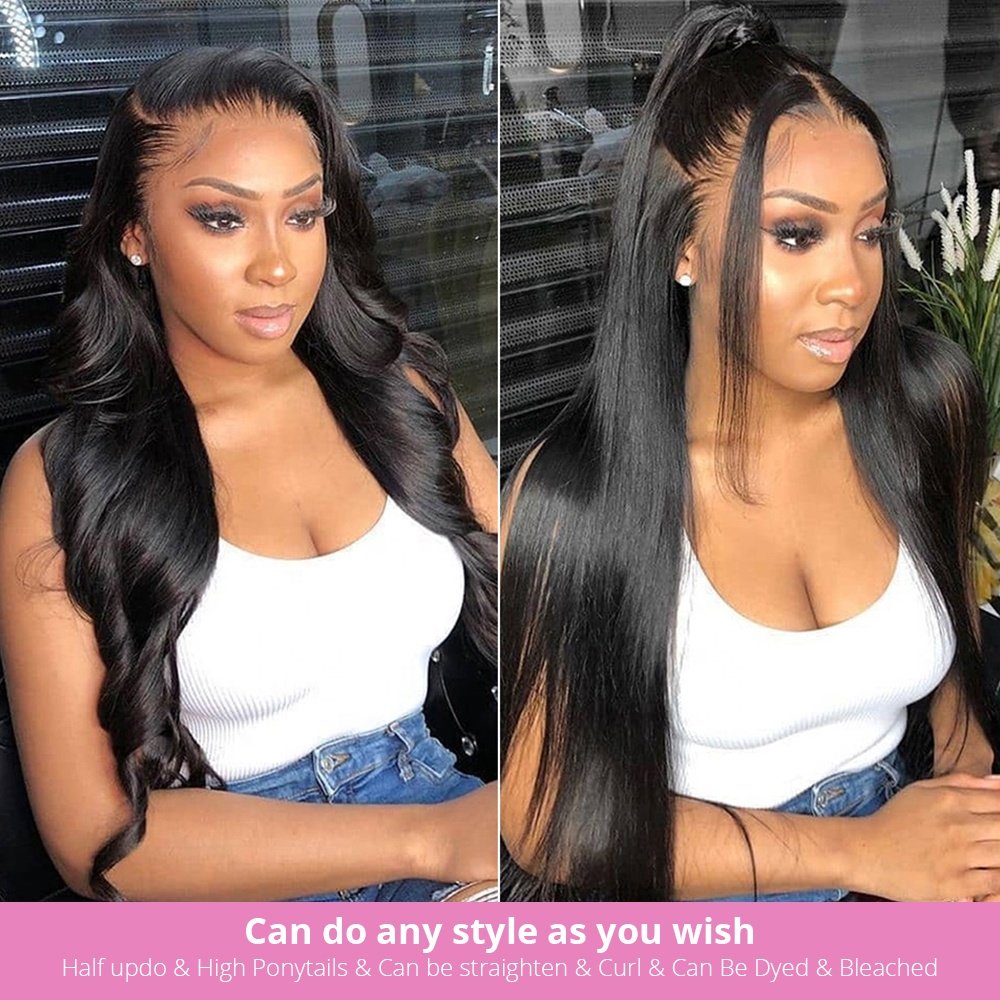 Natural Wigs Human Hair Lace Front Brazilian Wigs Straight For Black Women Human Hair 360 HD Lace Frontal Body Wave Wig