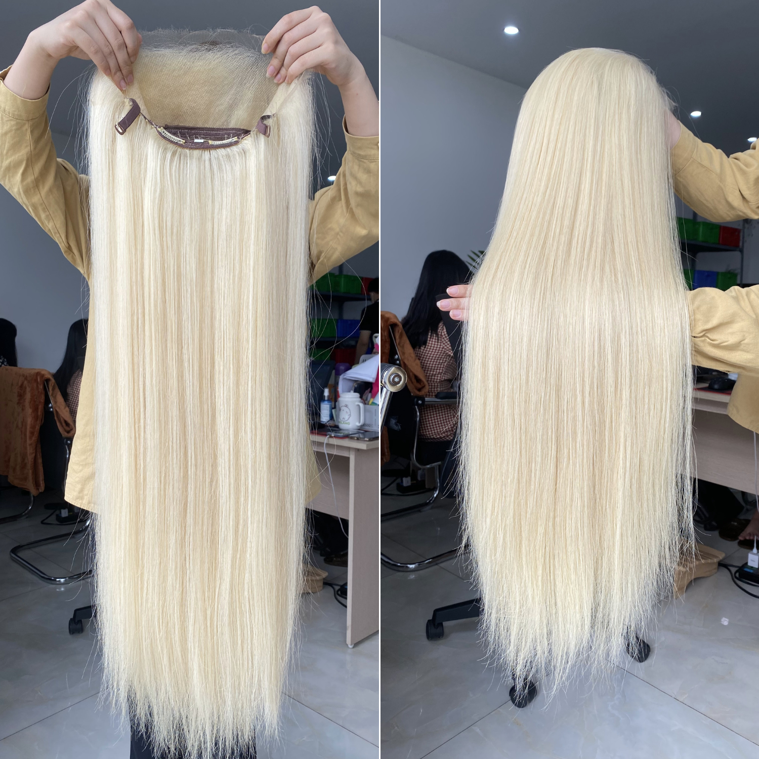 100% Natual Human Hair Wig Cuticle Aligned 13*4 HD Swiss Lace Front Wigs Silky Straight Virgin Human Hair Extensions Wigs