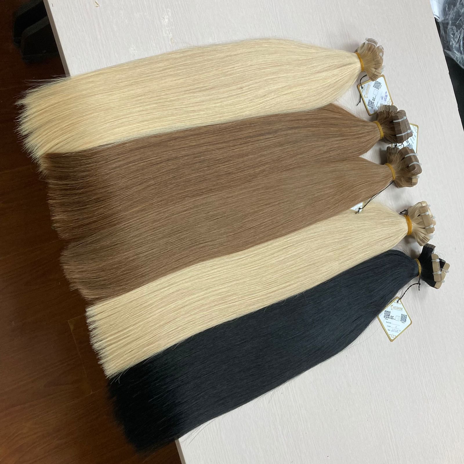 Top Grade Hair Tape Ins Hair Human Extensions Remy Hair Cuticle Aligned Virgin Luxury Quality