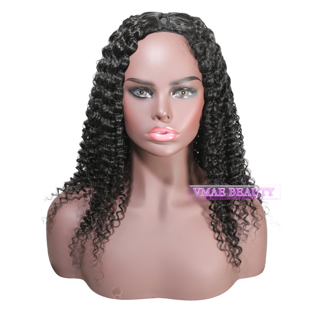VMAE Mongolian Raw Virgin Cuticle Aligned Wigs 4A 3A 3B 3C Afro Kinky Curly U V Part Human Hair Wigs for Black Women