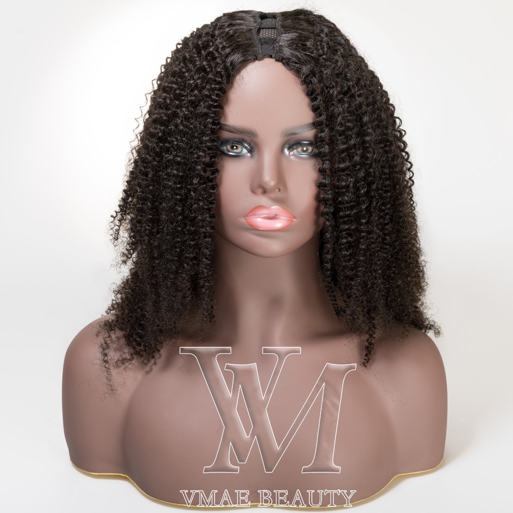 VMAE Mongolian Raw Virgin Cuticle Aligned Wigs 4A 3A 3B 3C Afro Kinky Curly U V Part Human Hair Wigs for Black Women