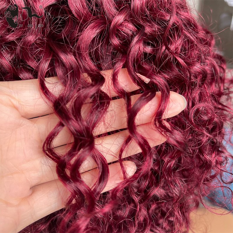 XISHIXIUHAIR Water Wave Human Hair Wigs With Bangs Full Machine Made Fringe Short Curly Bob Wig human wig