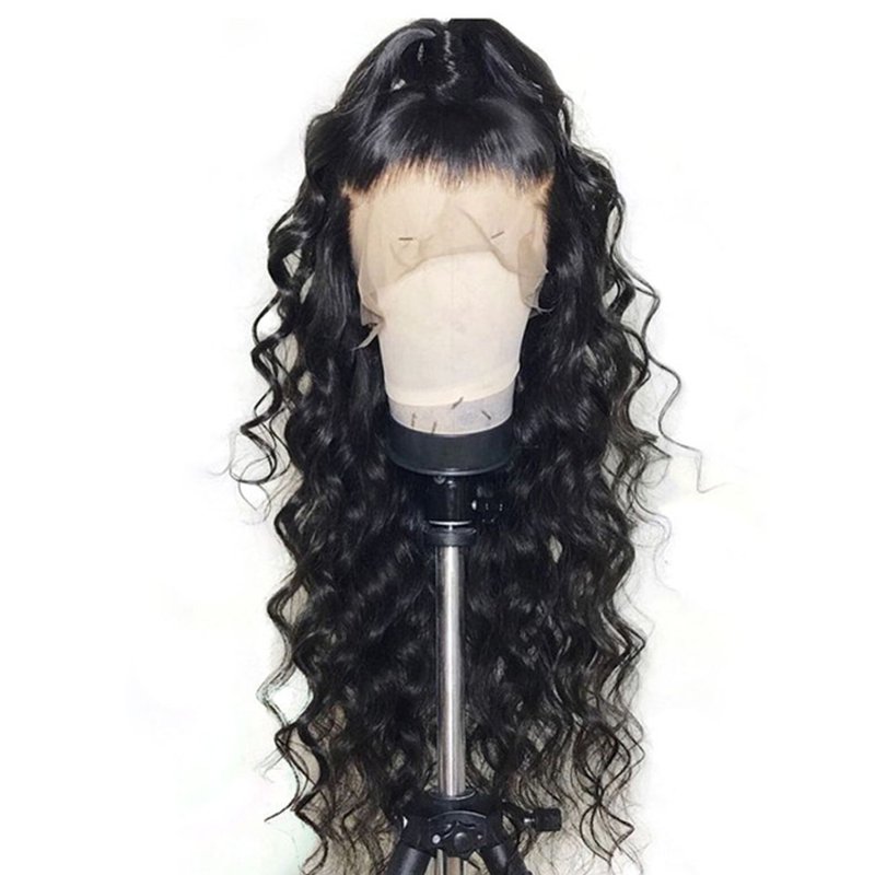 Front Wigs Human Hair Wigs Transparent Deep Wave , Glueless Virgin Brazilian Loose 360 Full Lace Pre Pluck Lace HD 13*4 13*6