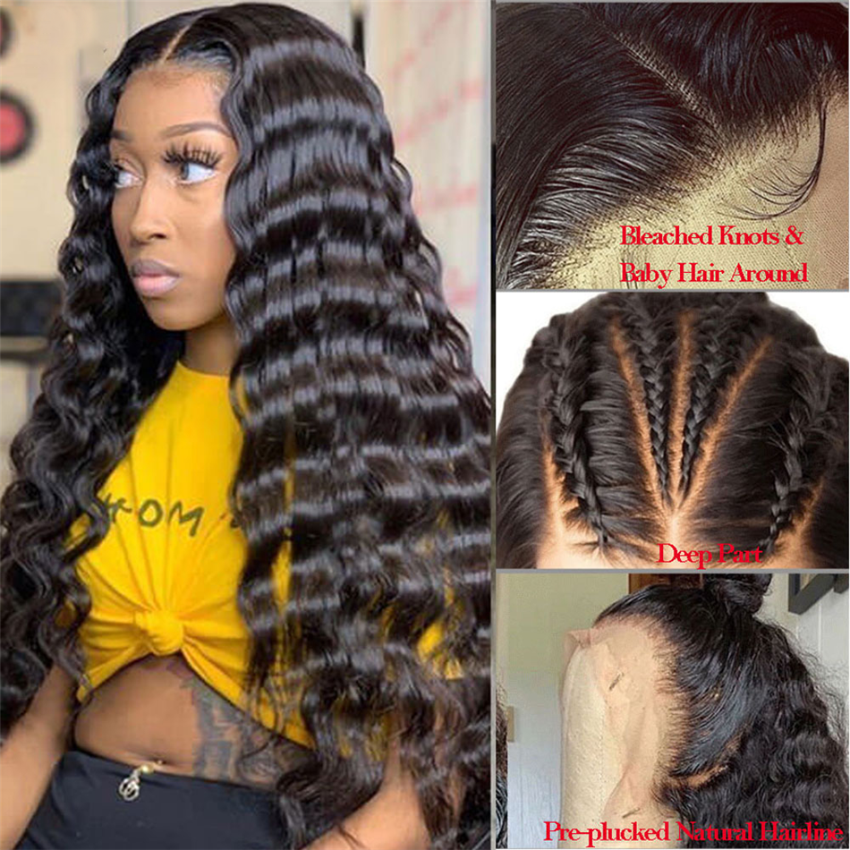 Cheap Loose Deep Wave Brazilian Human Hair HD Lace Front Wigs For Black Women Human Hair Wigs 360 Full Lace Frontal Wigs Vendors