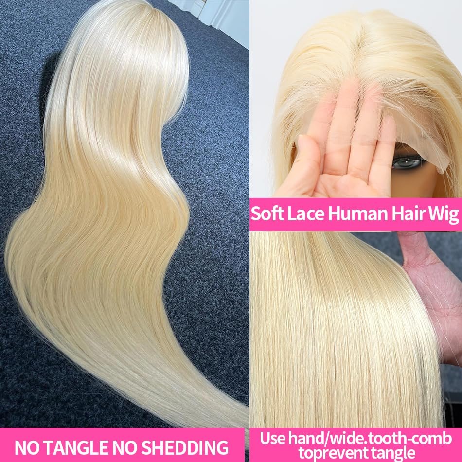 Wholesale Raw Virgin 613 Color Swiss Lace Front Wigs 180% Density European Human Hair Wigs Full 13x4 Lace Frontal Blonde Wig