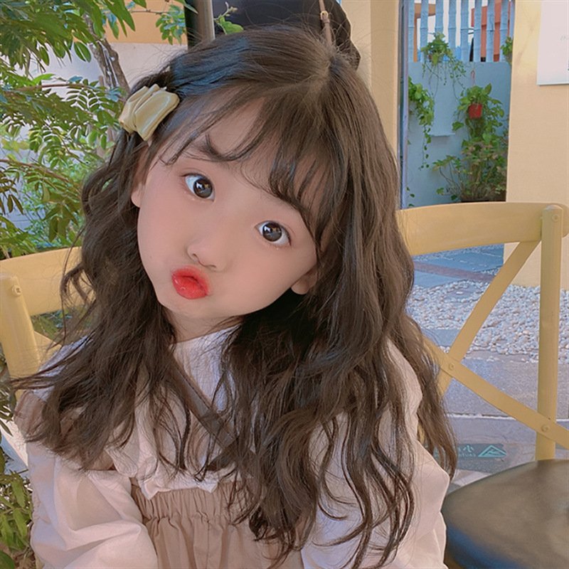 Wholesale Children Human Hair Wig Long Natural Wave Eco-Friendly Soft Synthetic Wig For Girls Daily Party Wig