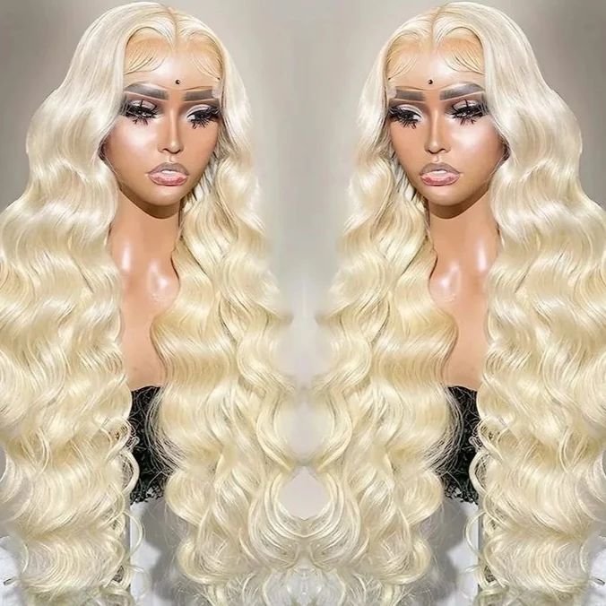Wholesale High Quality Virgin Cuticle Aligned Hair Brazilian Human Hair Wig Swiss Hd Lace Wig Body Wave 613 Blonde Wig