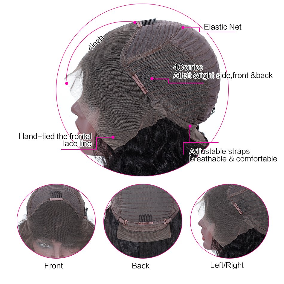 13x4 Body Wave Lace Front Wig Natural Hairline Human Hair Wigs Brazilian Pre-plucked Lace Front Human Hair Wigs With Baby Hair