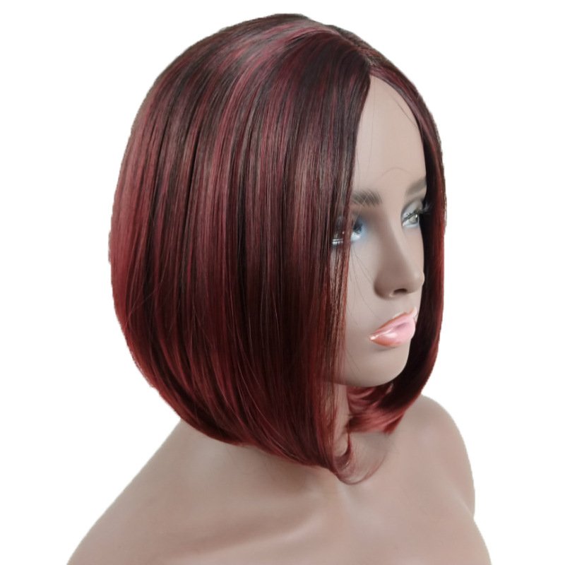 Best Frontal Indian Wigs HD Full Lace Front Short Bob Virgin Cuticle Aligned Synthetic Hair Wig with Cheap Price