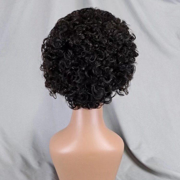 Wholesale Peruvian 100% Virgin Raw Human Hair Bomb Afro Curly Pre-Plucked 13x4 Full Lace Front Human Hair Wigs for Black Women