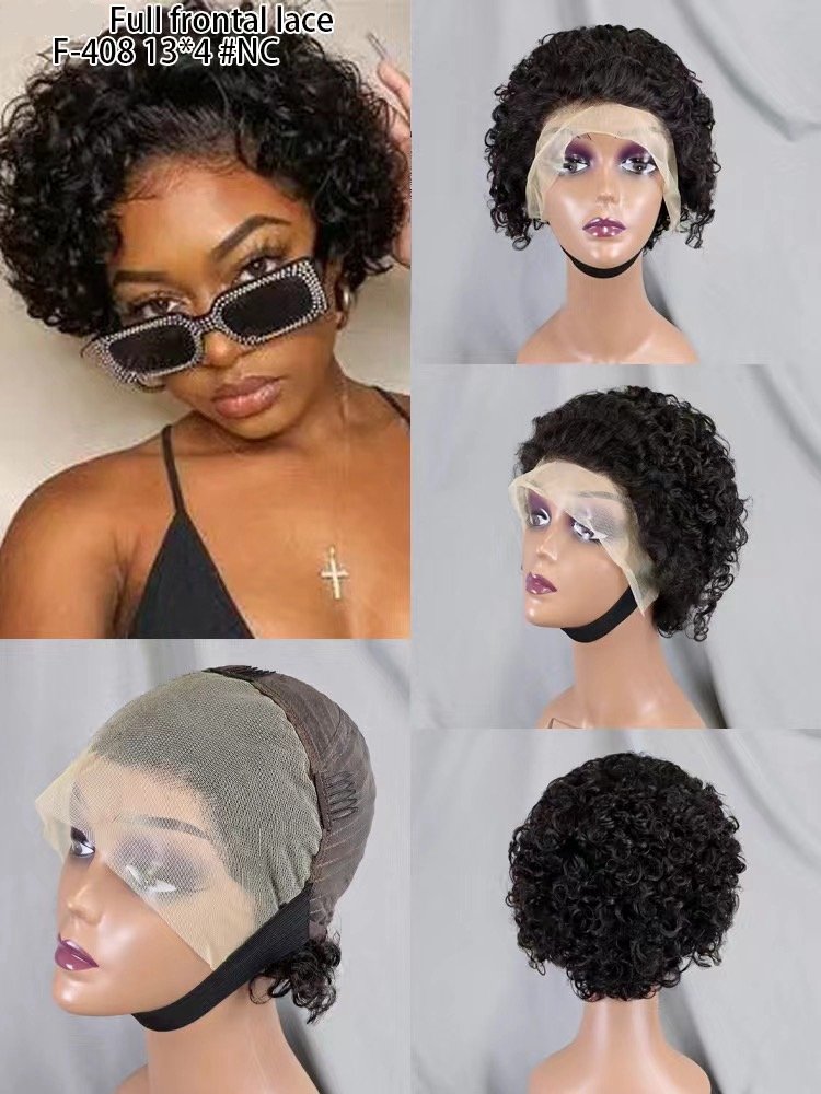 Wholesale Peruvian 100% Virgin Raw Human Hair Bomb Afro Curly Pre-Plucked 13x4 Full Lace Front Human Hair Wigs for Black Women