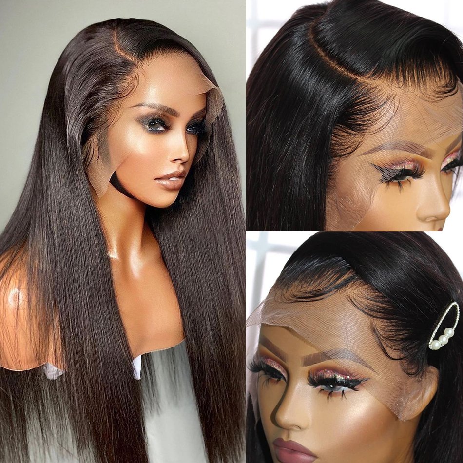 Cheap Bone Straight Full Lace Human Hair Wigs For Black Women HD 360 Lace Frontal Wig Vendors 13X6 Lace Front Wig Free Sample
