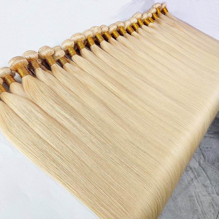 613 raw Indian hair extensions de cheveux humains blond 12a raw virgin bulk bundles blonde human hair wig with hd lace closure
