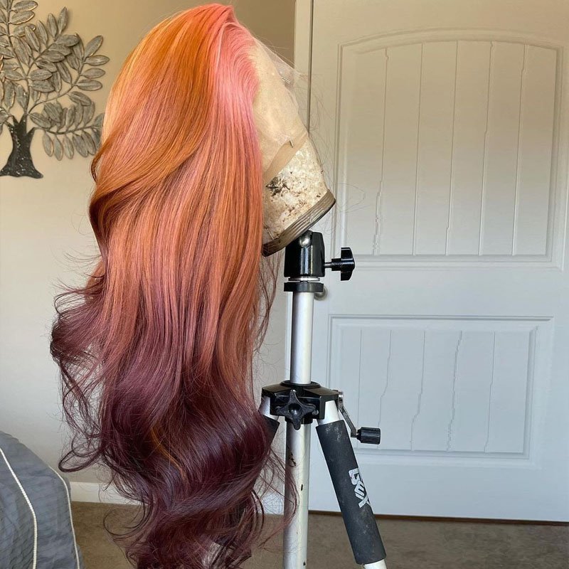 13x4 Full Frontal Wigs Human Hair 100% Raw Virgin Human Hair Glueless Body Wave Closure Wigs Pre Plucked for Woman