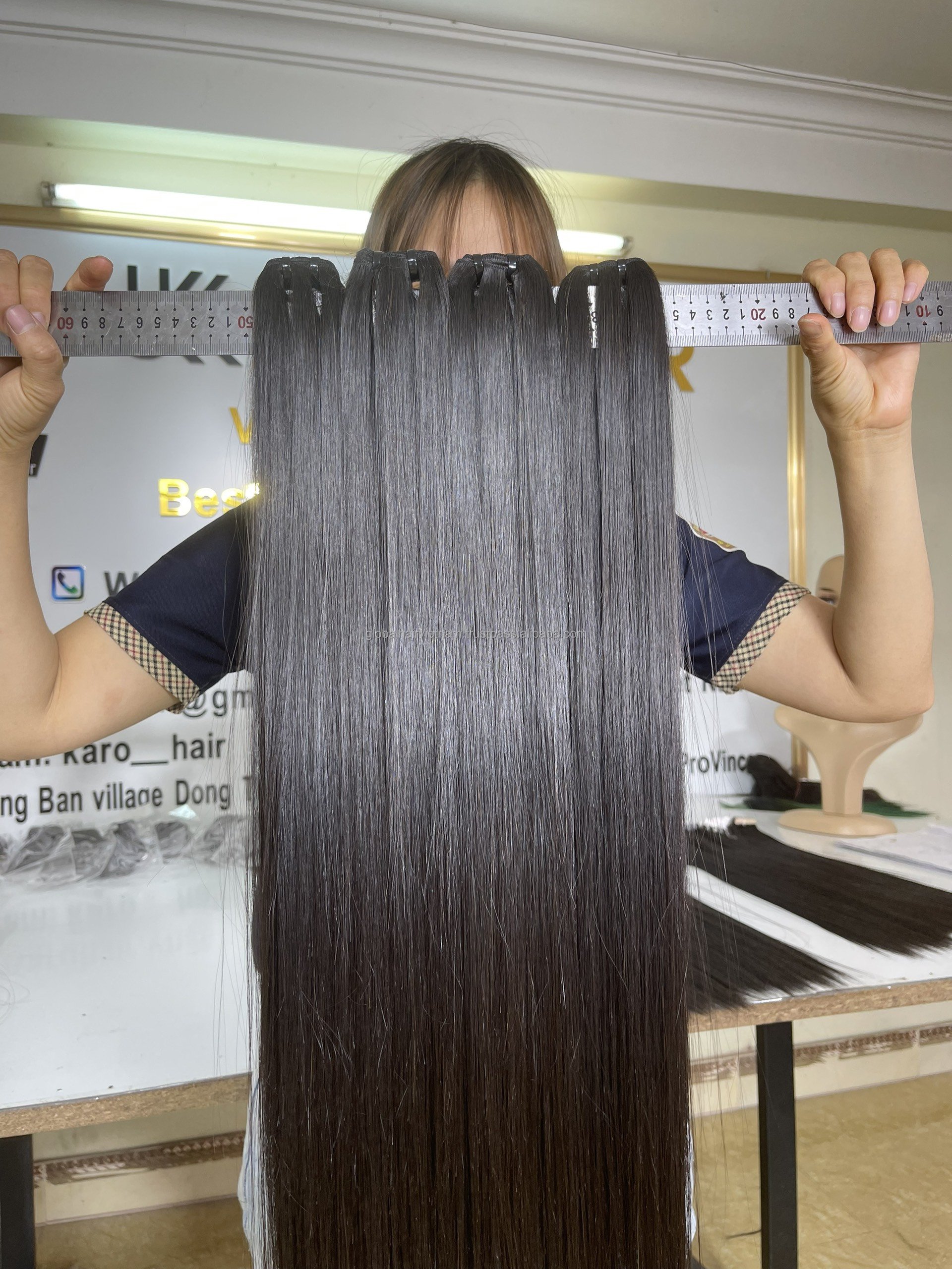 Natural Bone Straight GLOBALHAIR FACTORY Human Hair Vietnam Hair With Bundles and HD Closure Frontal hair from 8" - 40"
