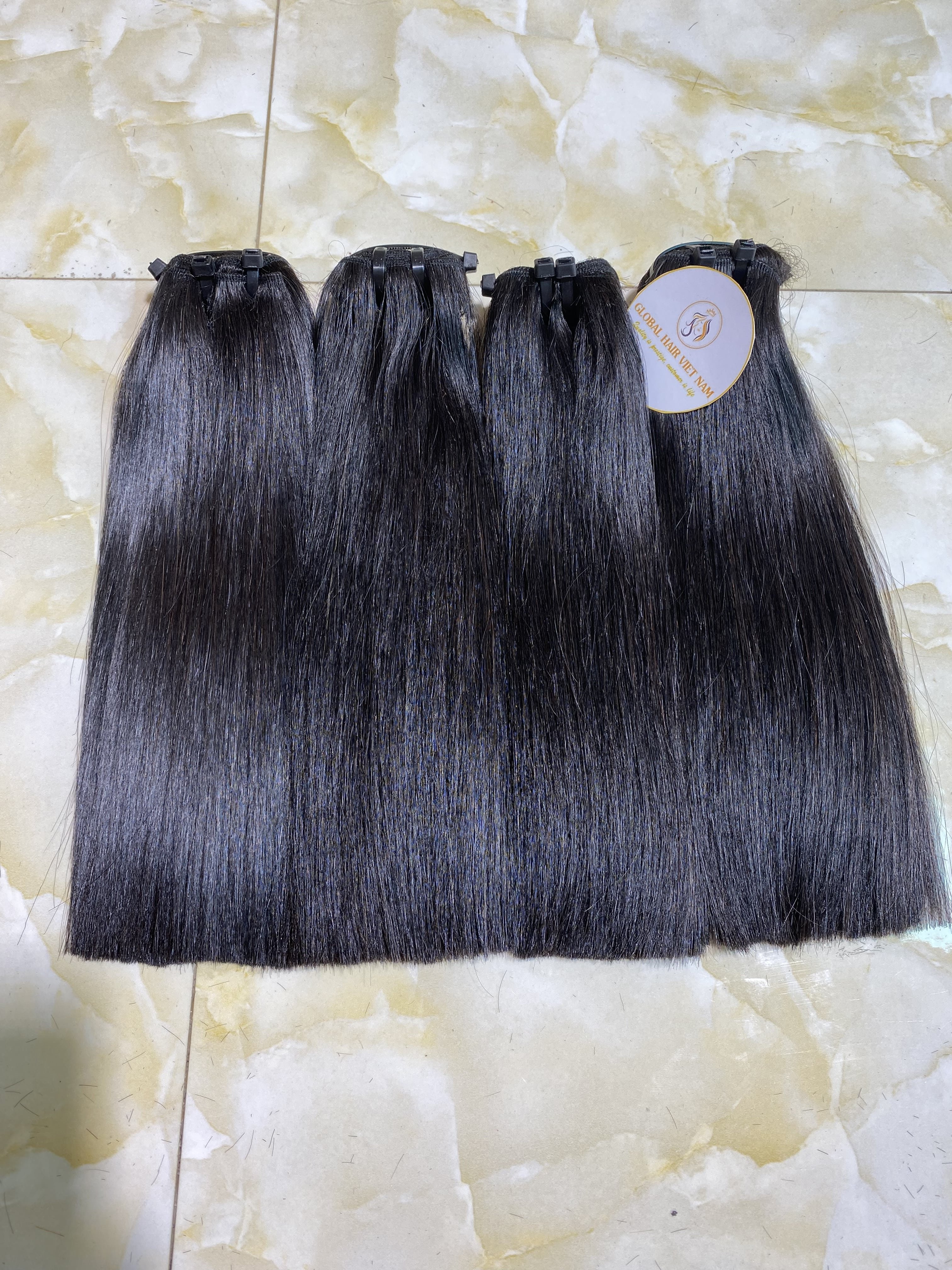 Natural Bone Straight GLOBALHAIR FACTORY Human Hair Vietnam Hair With Bundles and HD Closure Frontal hair from 8" - 40"