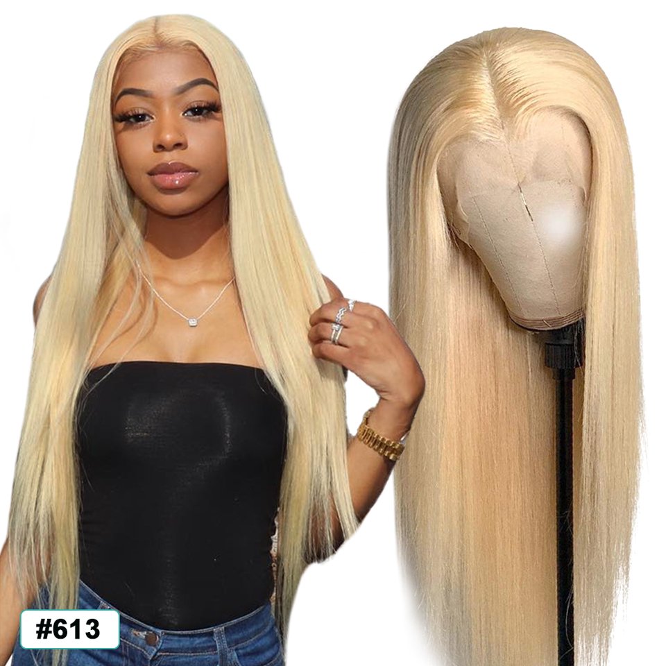 613 Full Lace Wig Human Hair,Brazilian 613 Blonde Full Lace Human Hair Wig,40 Inch 613 Virgin Hair Human Hair Full Lace Wig