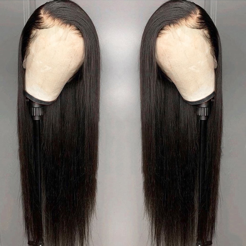 Wholesale Peruvian Virgin Straight Lace Frontal Wig HD Lace Front Wig For Black Women, Transparent HD Full Lace Human Hair Wig