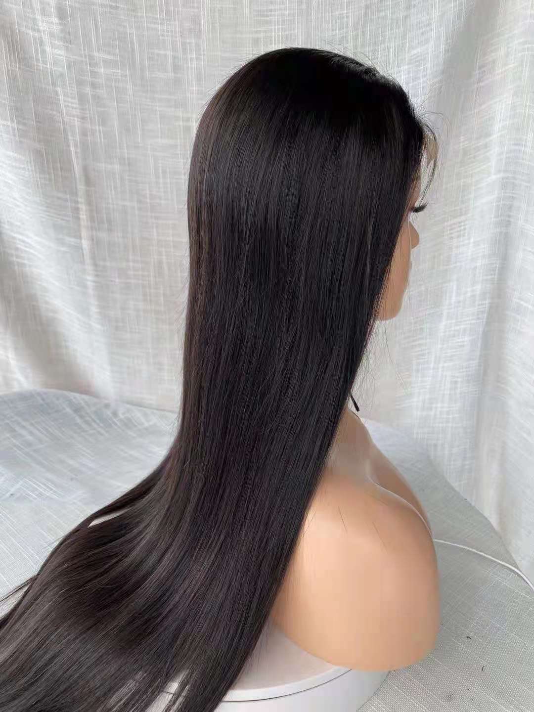 Wholesale Peruvian Virgin Straight Lace Frontal Wig HD Lace Front Wig For Black Women, Transparent HD Full Lace Human Hair Wig