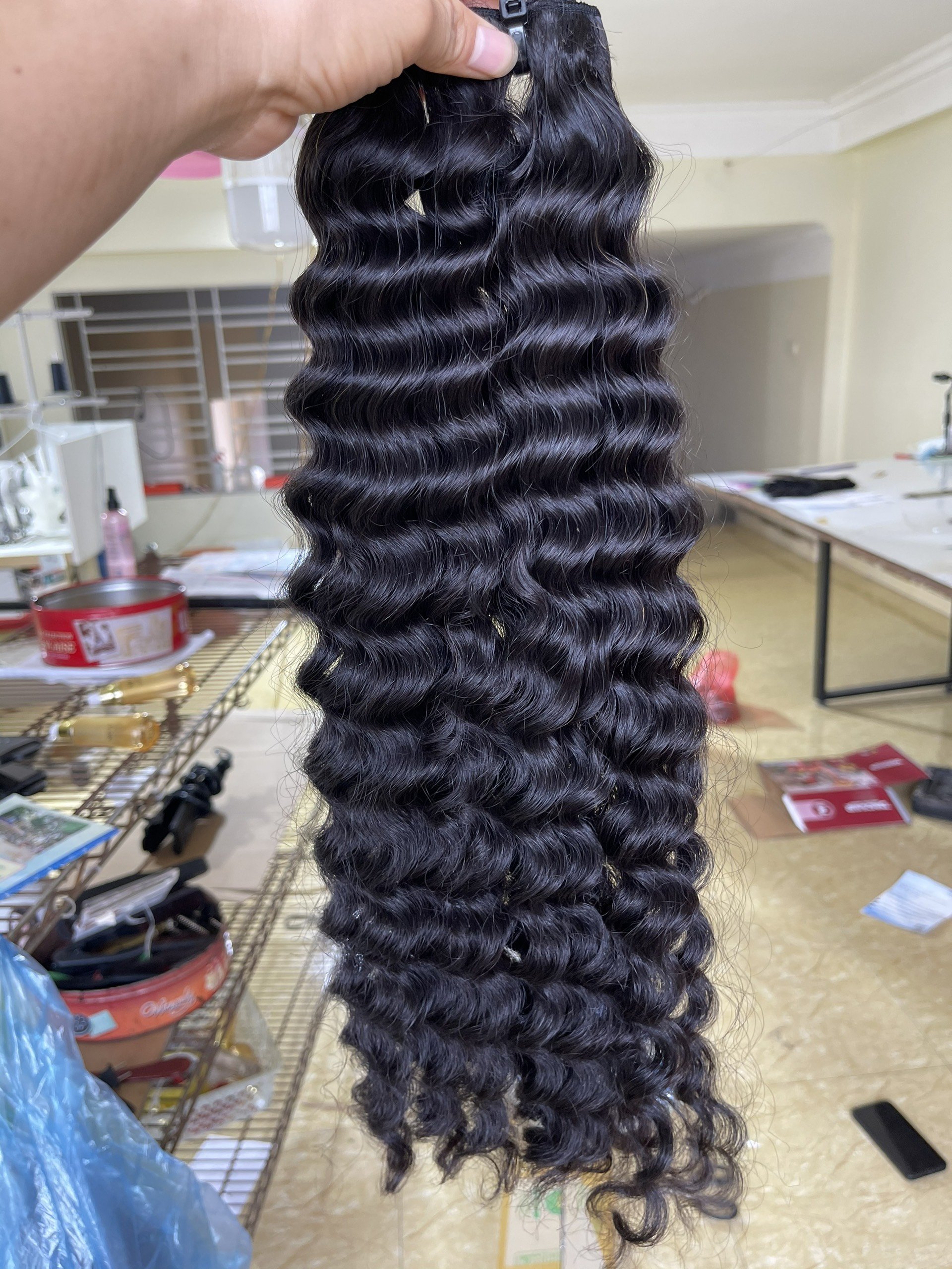 raw hair Deep Wave Water Wave Burmese Curly Hair Kinky Curly Deep Curly Vietnamese 1 Donor Virgin Human Hair Bundles