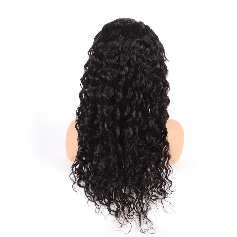 Huashuo 50% OFF Glueless Lace Human Hair Wigs For Black Women, Indian Virgin Hair Wigs Water Wave Lace Front Wigs With Baby Hair