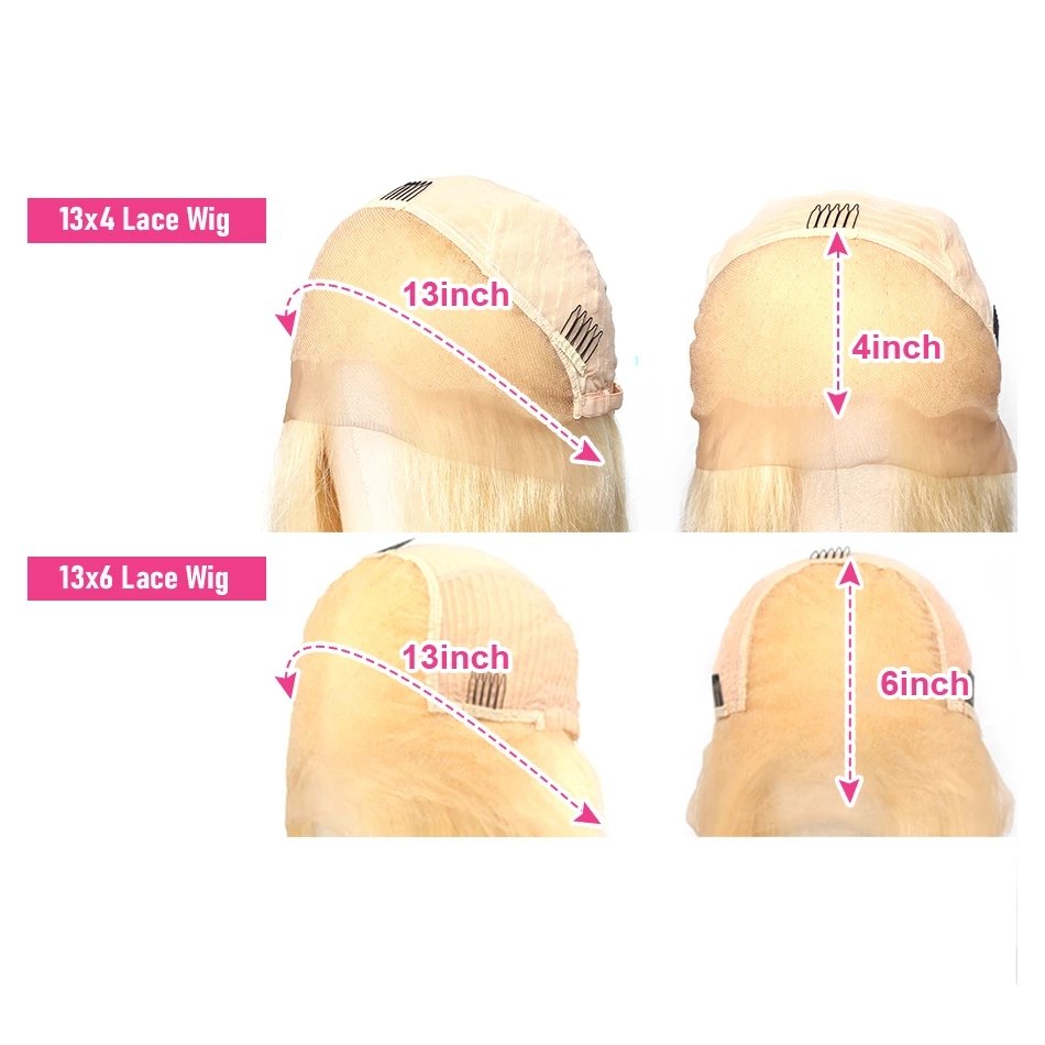 13x6 Lace Frontal Wig 613 Blonde Curly Transparent Deep Loose wave Pre Plucked 13x4 Water Wave Colored Human Hair Wig