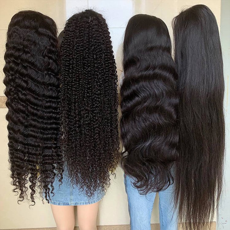 100% brazilian virgin hair 13x4 transparent lace frontal deep wave unprocessed human hair wig for black women