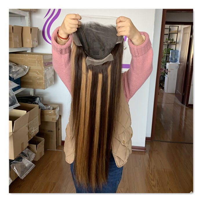 13x6 Lace Frontal Human Hair Wigs For Black Women Brazilian highlights hair Transparent Lace Front Wigs Human Hair