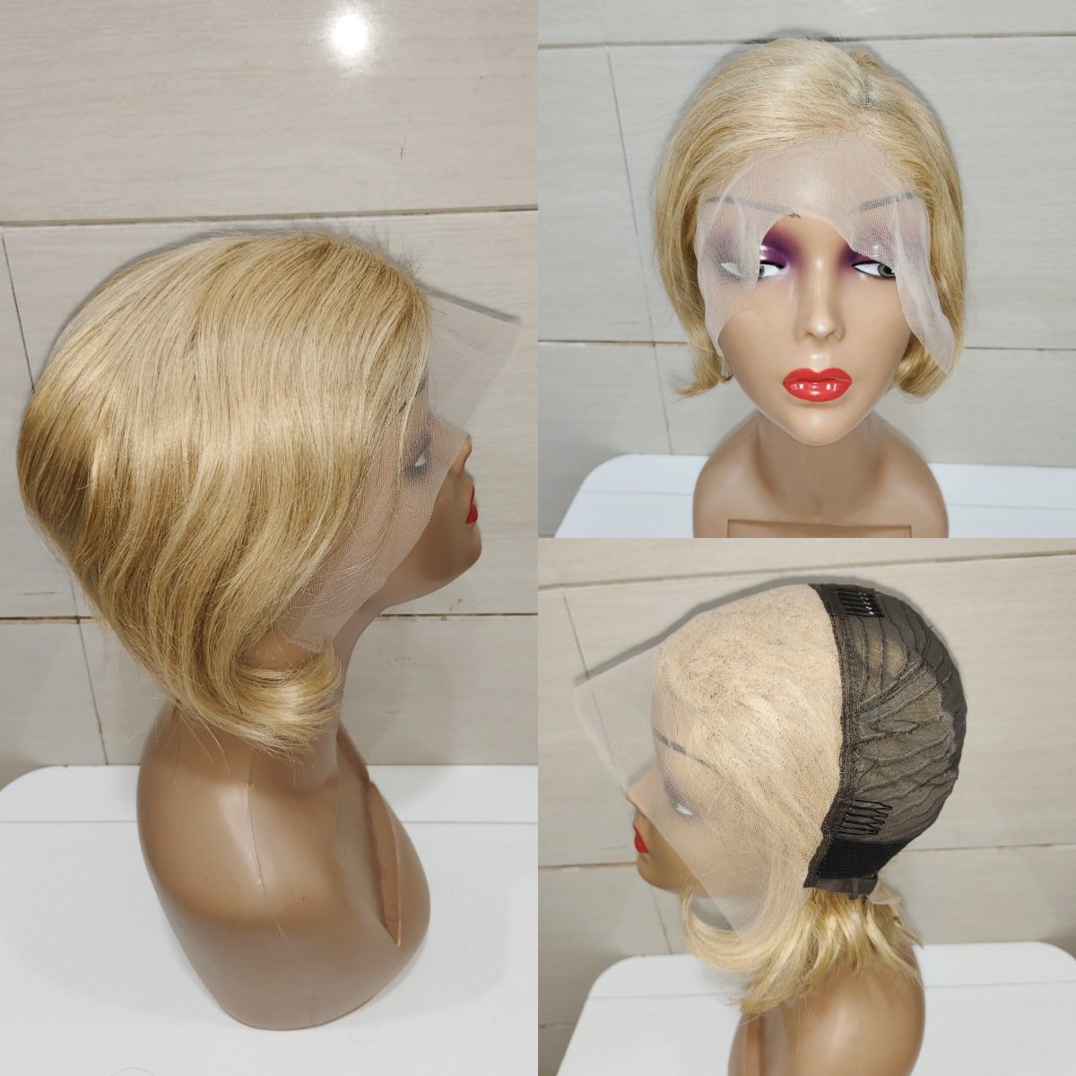 Human Hair Wig 13*4 Pixie Short Wigs