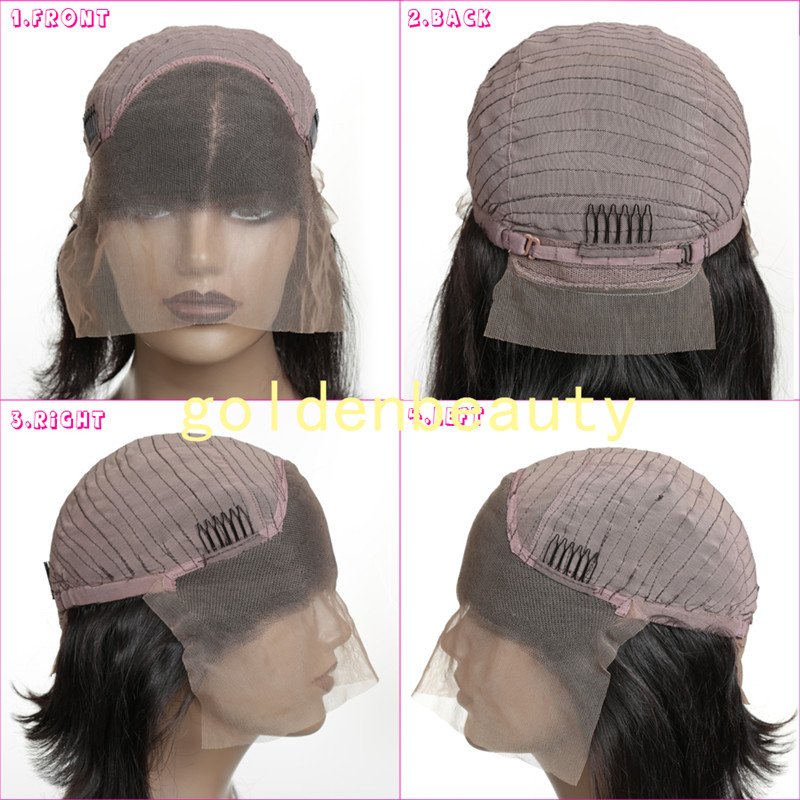 Bob Short Lace Front Wig Glueless For Black Women Lace Front Human Hair Wigs Straight Brazilian Hair