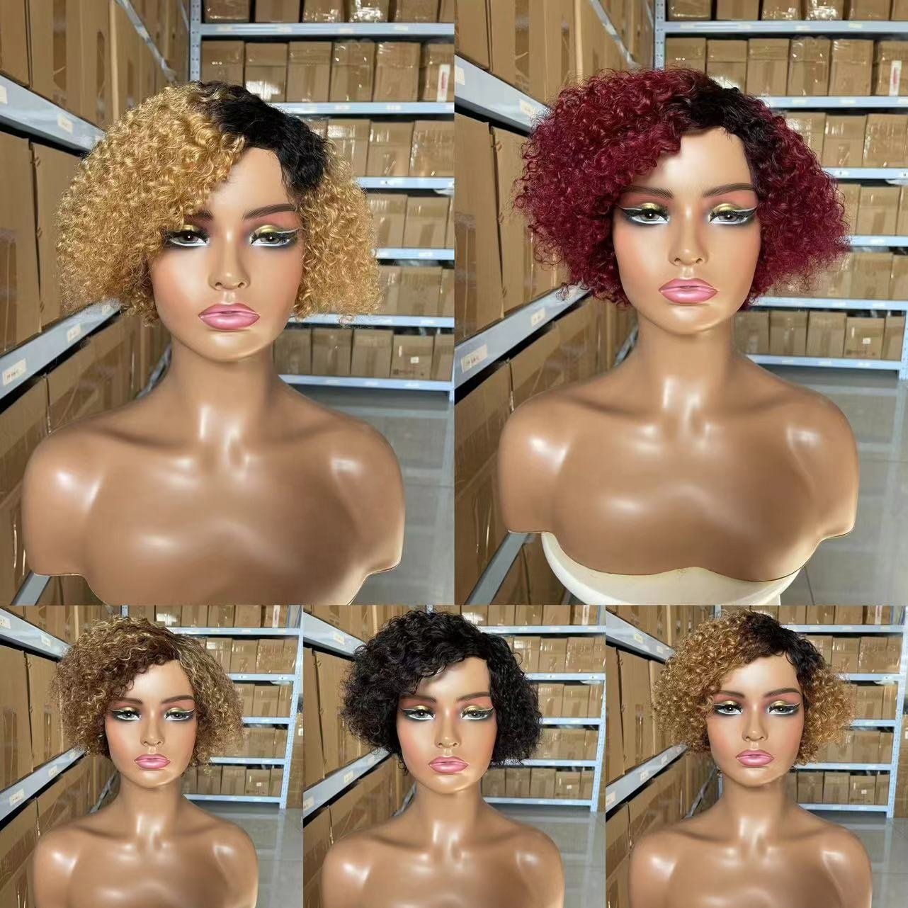 Curly Hair Short Kinky Wigs Kinky Curly Human Hair Brazilian Jerry Curl Wigs For Black Women Human Hair High Temperature
