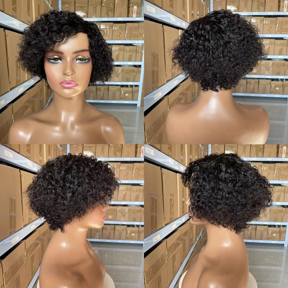 Curly Hair Short Kinky Wigs Kinky Curly Human Hair Brazilian Jerry Curl Wigs For Black Women Human Hair High Temperature