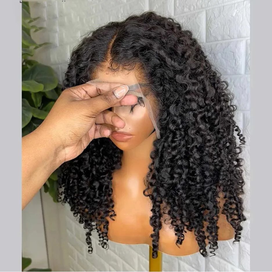 13*4 Lace Frontal Super Double Drawn Rose Curly Human Hair Wigs For Black Women Cuticle Aligned Virgin Human Hair
