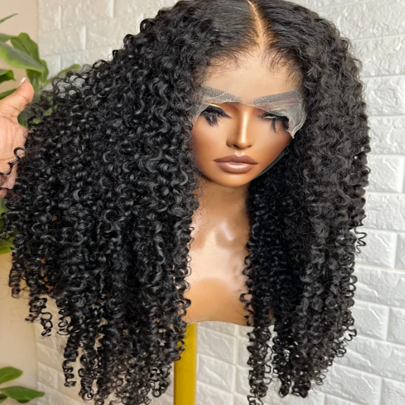 13*4 Lace Frontal Super Double Drawn Rose Curly Human Hair Wigs For Black Women Cuticle Aligned Virgin Human Hair