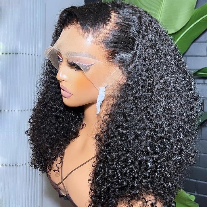Wholesale 4x4 5x5 13*4 Glueless HD Lace closure Wigs For Black Women,Cheap Kinky Curly Lace Front Wig Human Hair Wigs
