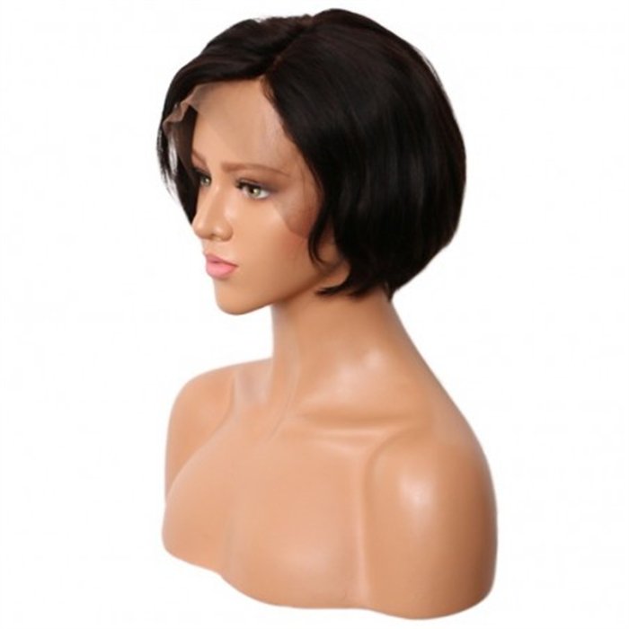 wholesale Wholesale Off Black Short Bob Wig Full Lace Wig Virgin Hair Straight BOB Human Hair Wig