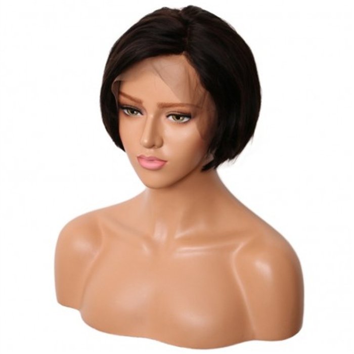 wholesale Wholesale Off Black Short Bob Wig Full Lace Wig Virgin Hair Straight BOB Human Hair Wig