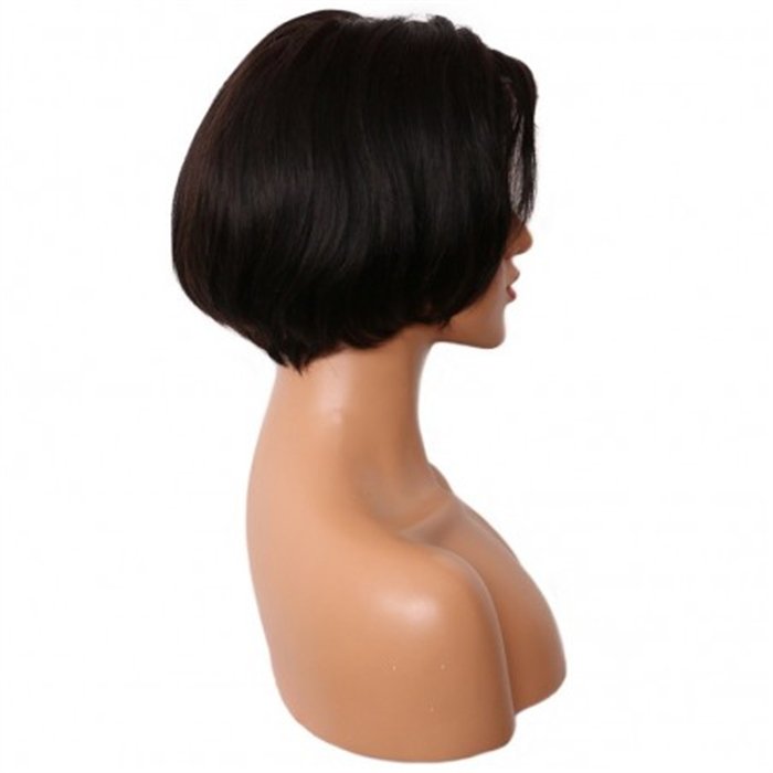 wholesale Wholesale Off Black Short Bob Wig Full Lace Wig Virgin Hair Straight BOB Human Hair Wig
