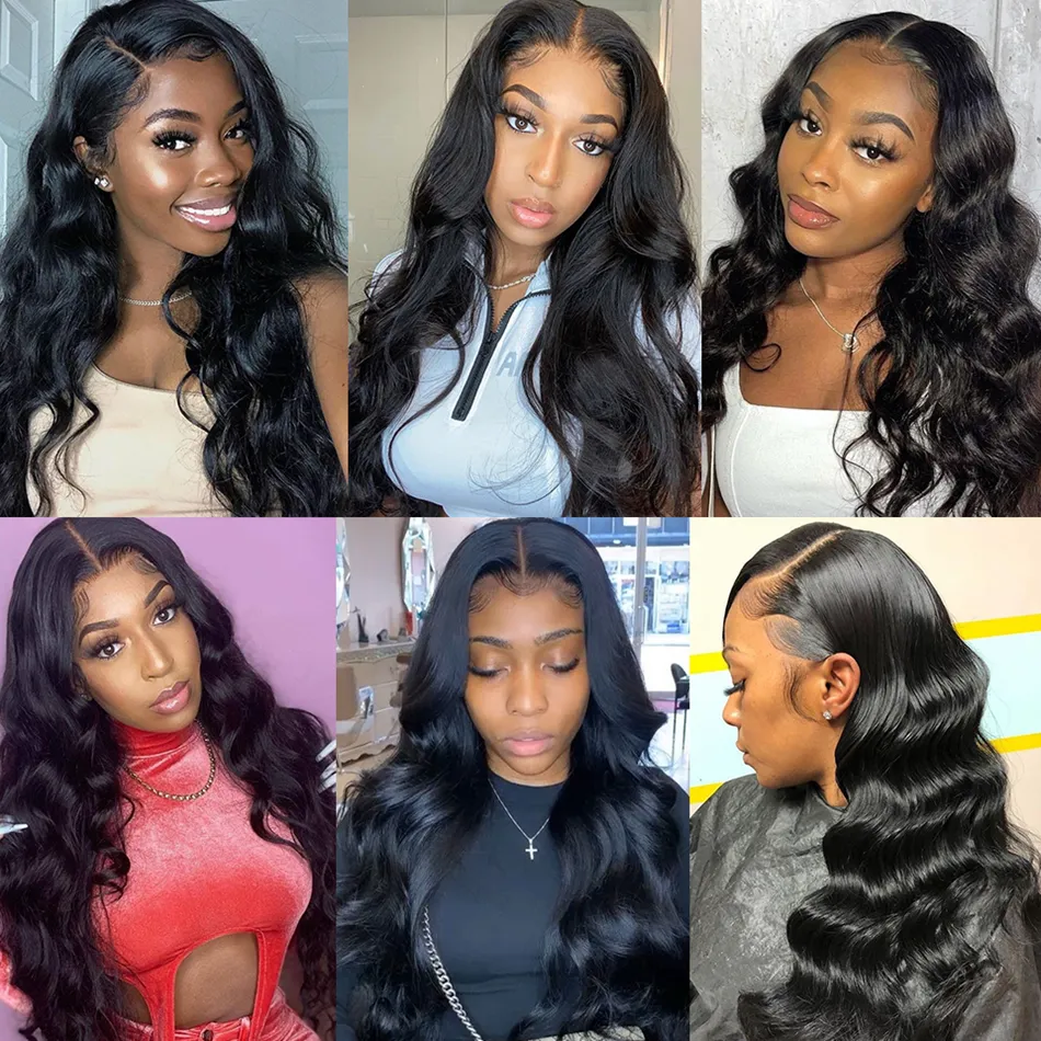 Cheap HD Transparent Full Lace Front Human Hair Wigs for Black Women Raw Indian Body Wave Human Hair 13x4 13x6 Lace Frontal Wigs
