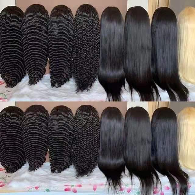 12A Raw Indian Hair HD Lace Frontal Wig Brazilian Virgin Swiss Lace Closure Front Bone Straight Human Hair Wigs For Black Women