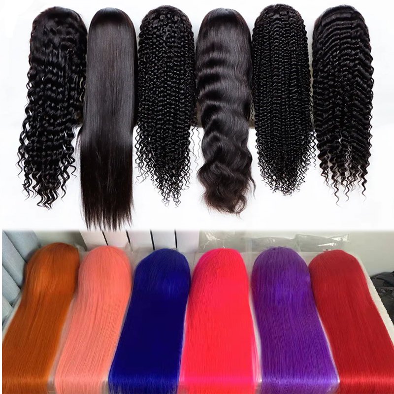12A Raw Indian Hair HD Lace Frontal Wig Brazilian Virgin Swiss Lace Closure Front Bone Straight Human Hair Wigs For Black Women