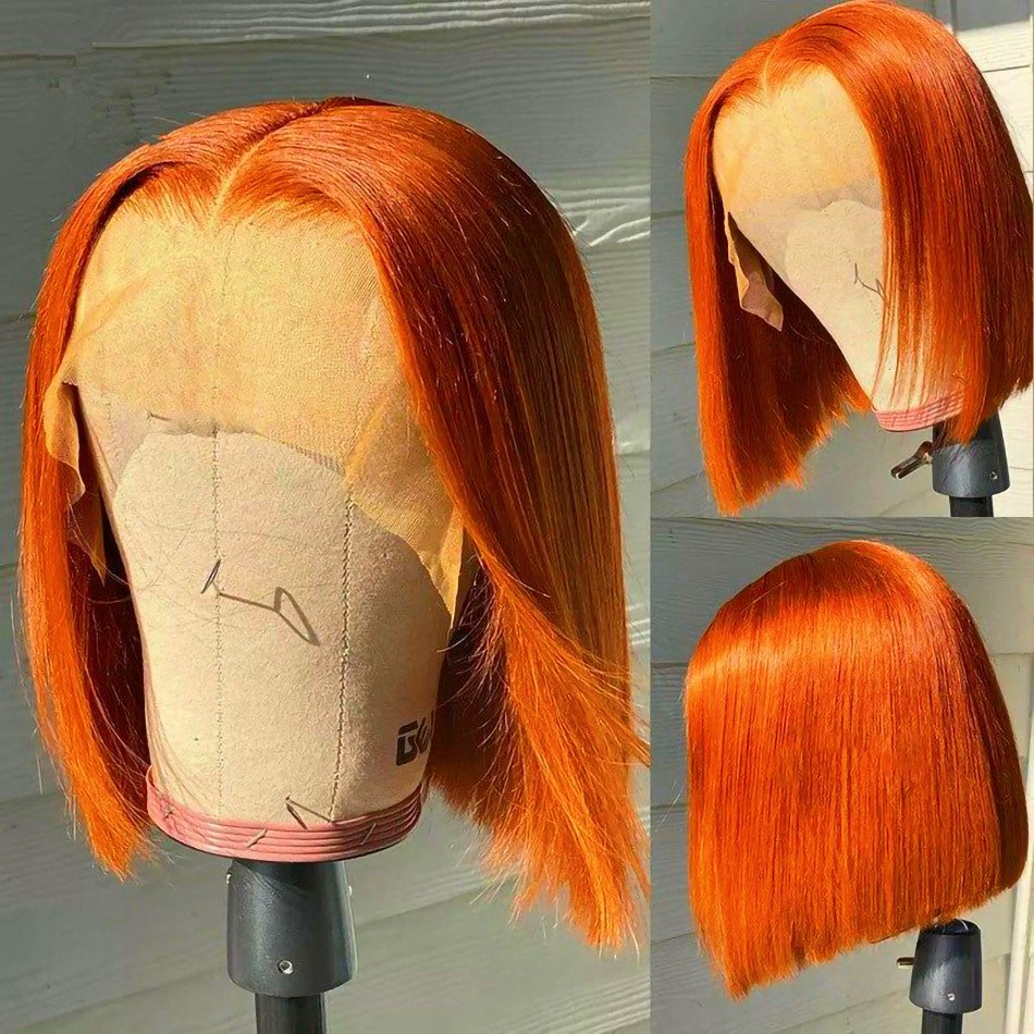 Factory Customized Bob Wig Color 1b Brazilian Hair Lace Frontal Virgin Human Hair Wig,Short Color Wigs For Women