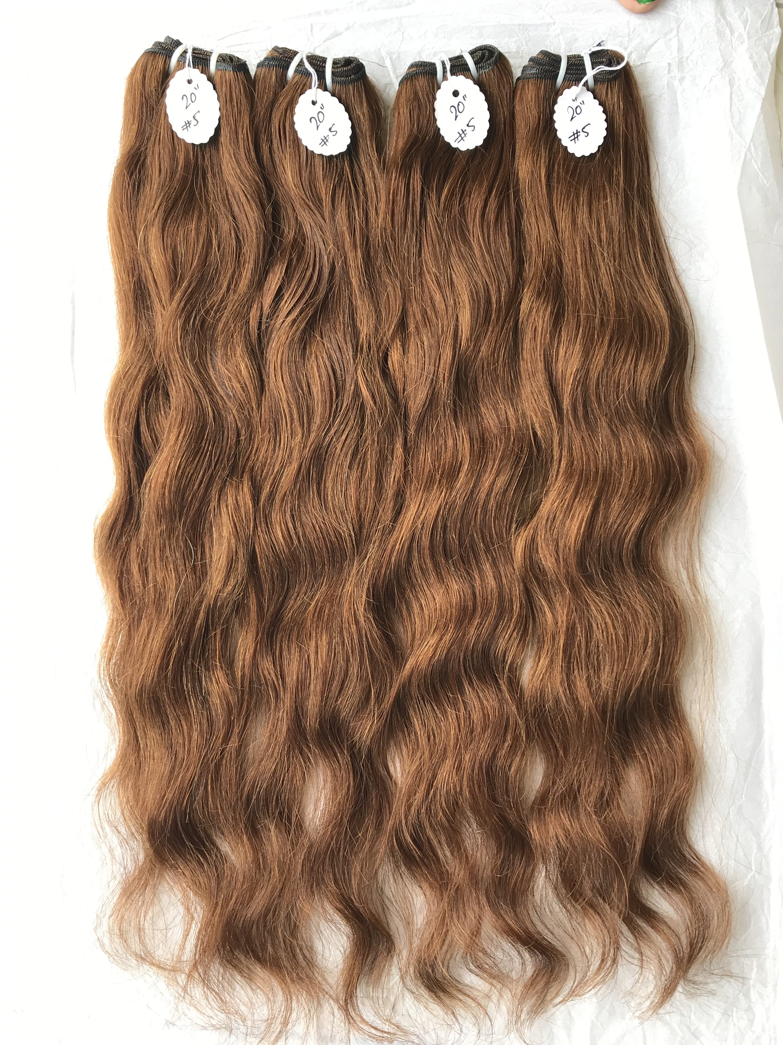 Raw Cambodian Cuticle Aligned Colour No #5 Loose Wave Unprocessed Super Wholesale Price Raw Temple Human Hair Extensions Vendors